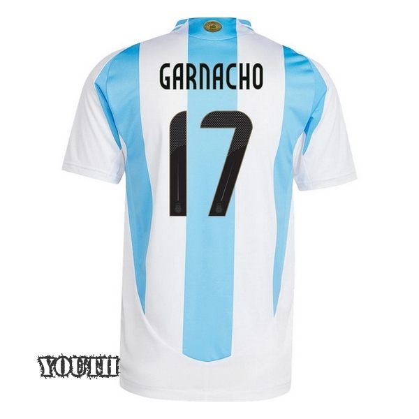2024 Alejandro Garnacho Argentina Home Youth Soccer Jersey - Click Image to Close