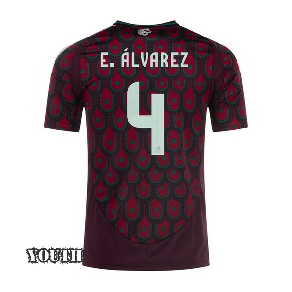 2024 Edson Alvarez Mexico Home Youth Soccer Jersey