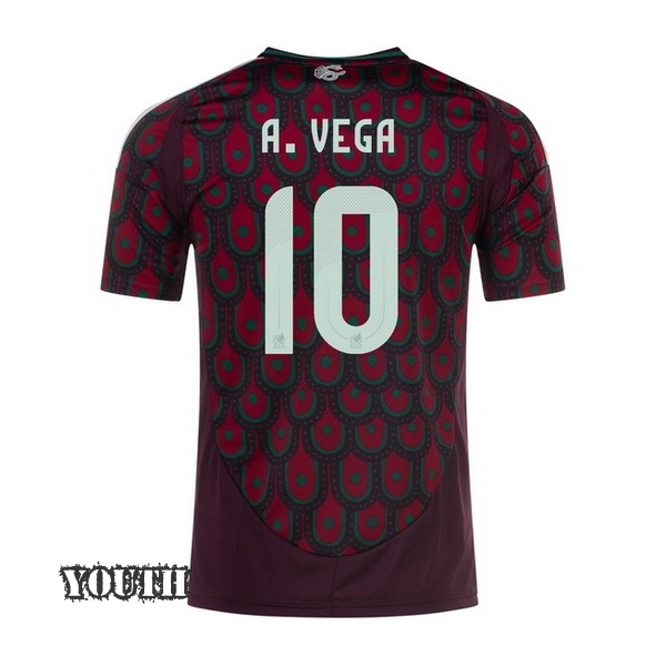2024 Alexis Vega Mexico Home Youth Soccer Jersey