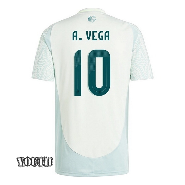 2024 Alexis Vega Mexico Away Youth Soccer Jersey - Click Image to Close