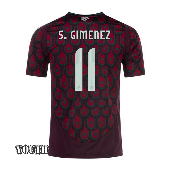 2024 Santiago Gimenez Mexico Home Youth Soccer Jersey - Click Image to Close