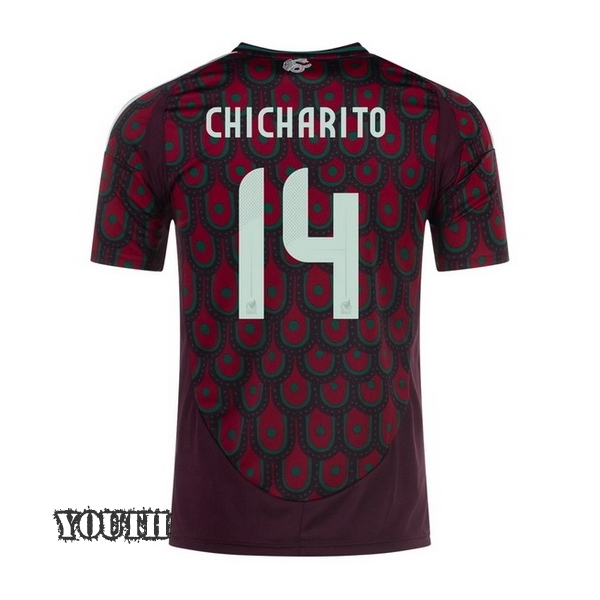 2024 Chicharito Mexico Home Youth Soccer Jersey