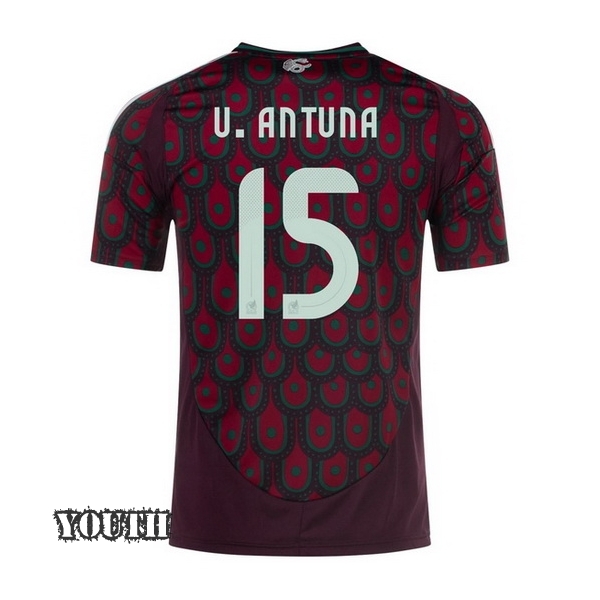 2024 Uriel Antuna Mexico Home Youth Soccer Jersey