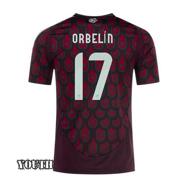 2024 Orbelin Pineda Mexico Home Youth Soccer Jersey