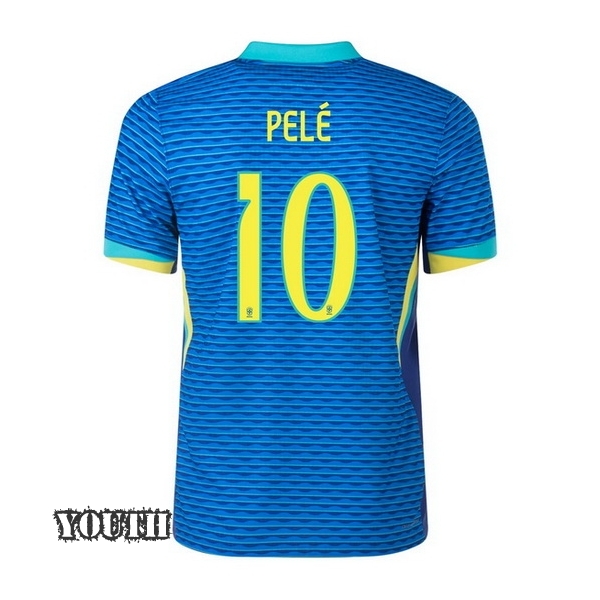 2024 Pele Brazil Away Youth Soccer Jersey - Click Image to Close