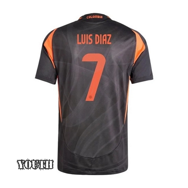 2024 Luis Diaz Colombia Away Youth Soccer Jersey - Click Image to Close