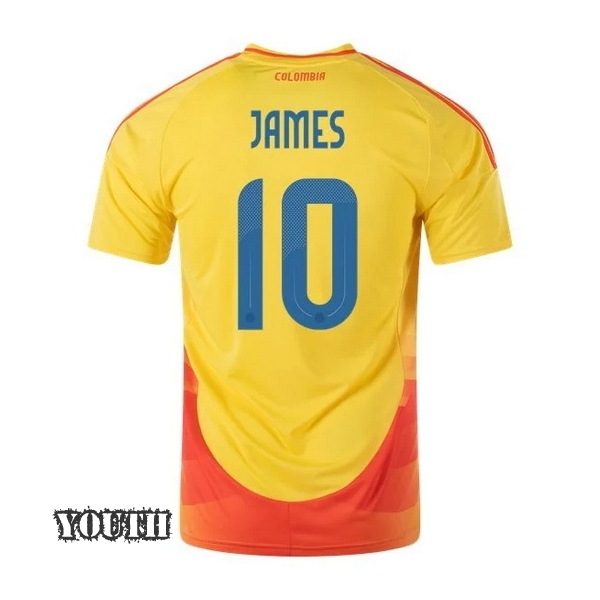2024 James Rodriguez Colombia Home Youth Soccer Jersey - Click Image to Close