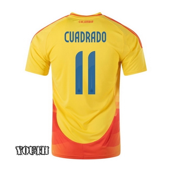 2024 Juan Cuadrado Colombia Home Youth Soccer Jersey