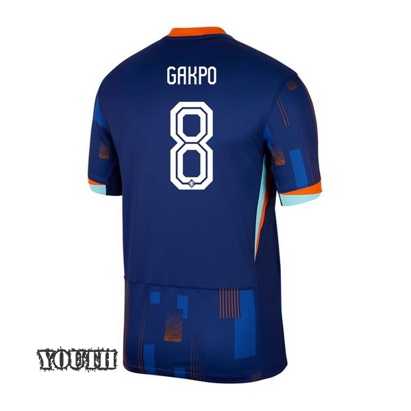 2024 Cody Gakpo Netherlands Away Youth Soccer Jersey