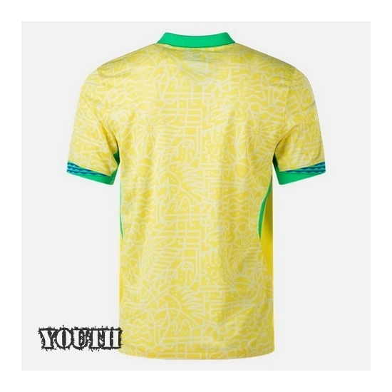2024 Brazil Team Home Youth Soccer Jersey