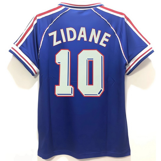 1998 Zidane France Home Retro Men's Soccer Jersey