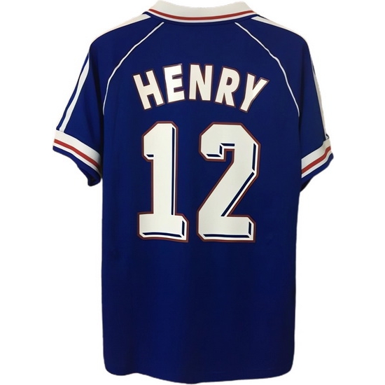 1998 Henry France Home Retro Men's Soccer Jersey