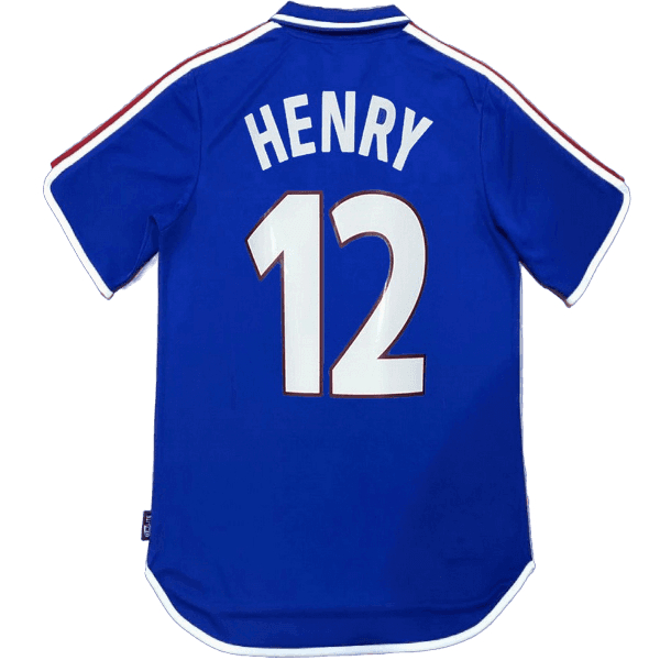 2000 Henry France Home Retro Men's Soccer Jersey - Click Image to Close