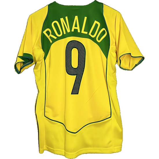 2004 Ronaldo Brazil Home Retro Men's Soccer Jersey