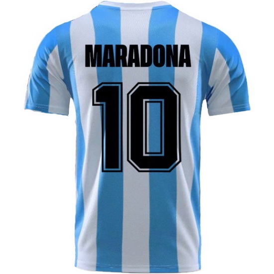 1986 Diego Maradona Argentina Home Retro Men's Jersey