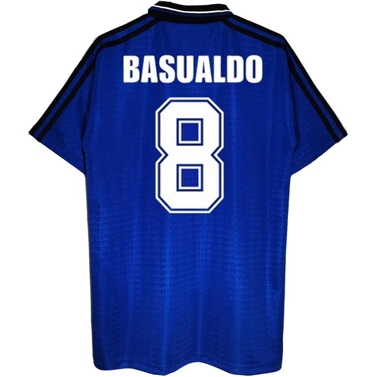 1994 Basualdo #8 Argentina Home Retro Men's Jersey