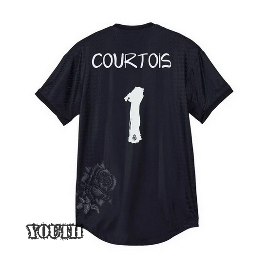 2023/24 Thibaut Courtois Black Youth Soccer Jersey
