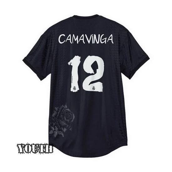 2023/24 Eduardo Camavinga Black Youth Soccer Jersey