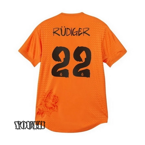 2023/24 Antonio Rudiger Orange Youth Soccer Jersey