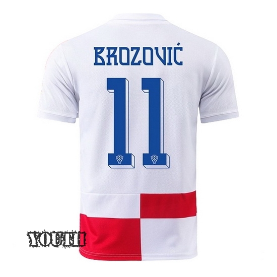 2024 Marcelo Brozovic Croatia Home Youth Soccer Jersey