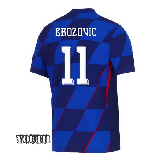 2024 Marcelo Brozovic Croatia Away Youth Soccer Jersey