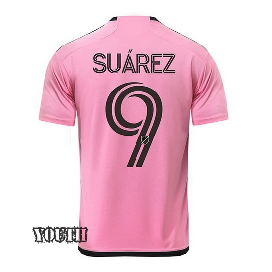 24/25 Luis Suarez Pink Home Youth Soccer Jersey