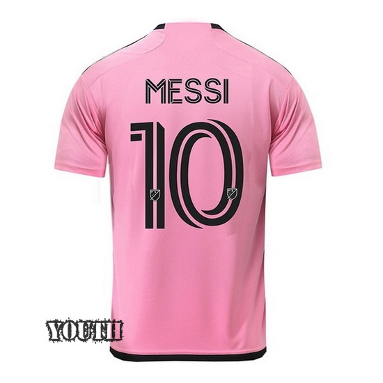 24/25 Lionel Messi Pink Home Youth Soccer Jersey