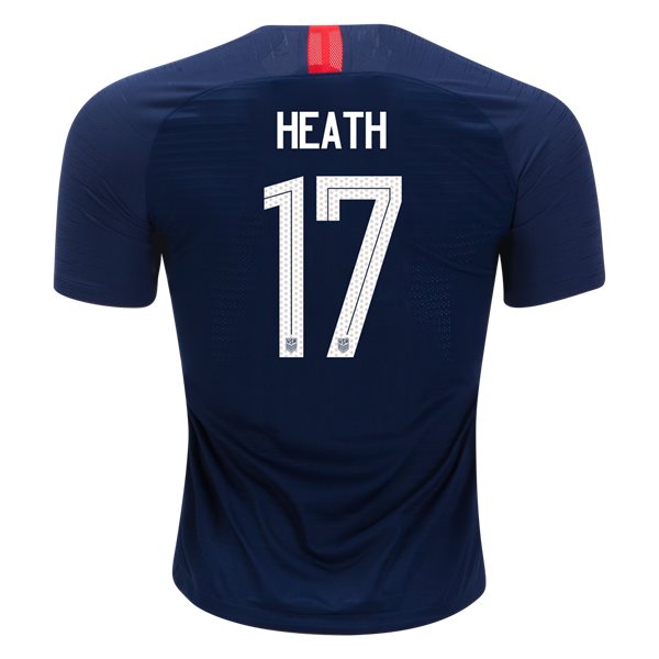 Away Tobin Heath 2018 USA Authentic Men's Stadium Jersey