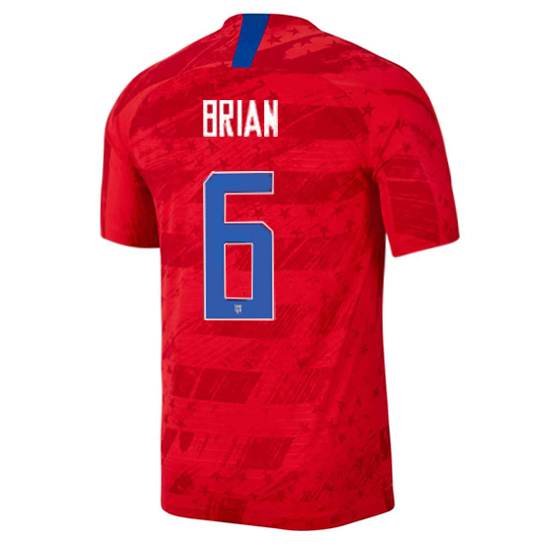 USA Away Morgan Brian 2019/20 Men's Stadium Soccer Jersey - Click Image to Close