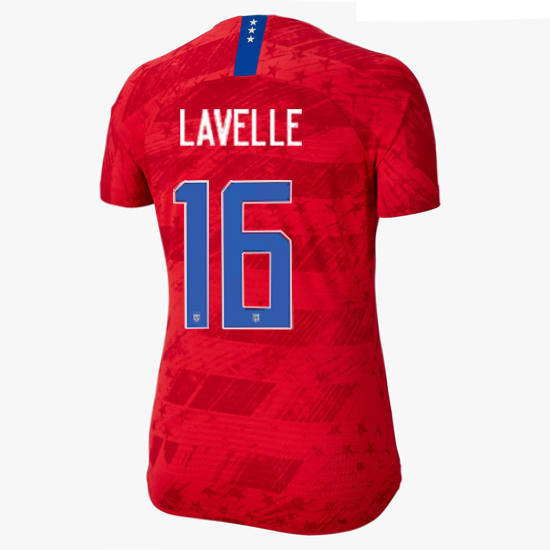 USA Away Rose Lavelle 2019/2020 Women's Stadium Jersey 4-Star