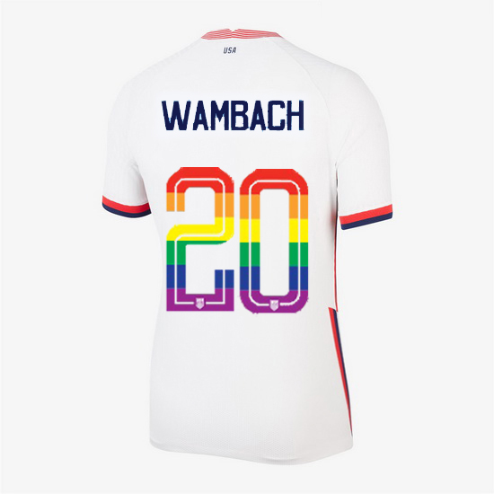 USA White Abby Wambach 2020/2021 Women's Stadium PRIDE Jersey