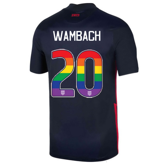 Navy Abby Wambach 2020/2021 Men's Stadium Rainbow Number Jersey