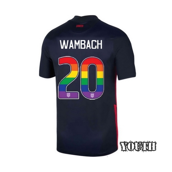 Navy Abby Wambach 2020 Youth Stadium Rainbow Number Jersey