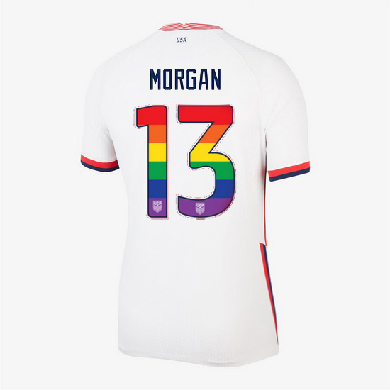 Home Alex Morgan 20/21 Women's Stadium Rainbow Number Jersey
