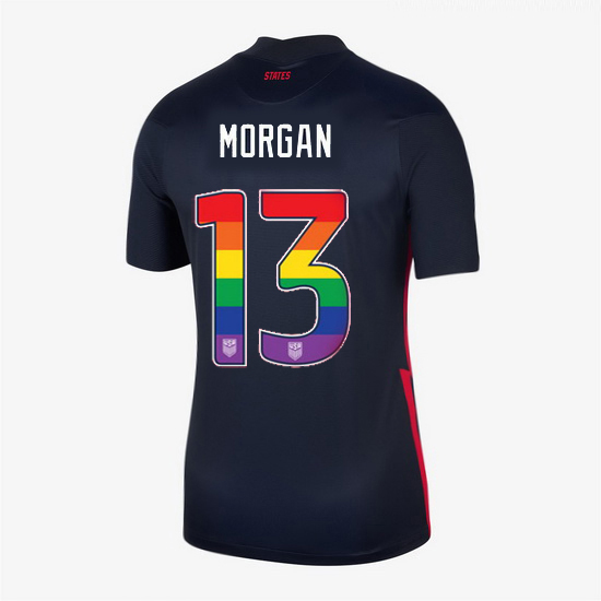 Away Alex Morgan 20/21 Women's Stadium Rainbow Number Jersey