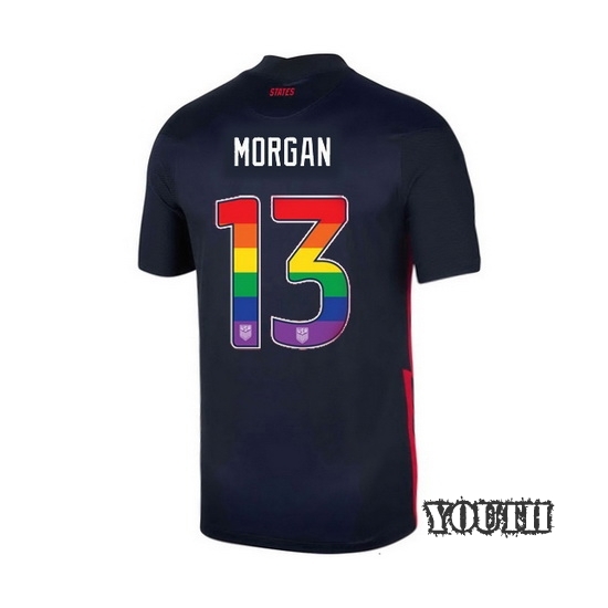 Navy Alex Morgan 2020 Youth Stadium Rainbow Number Jersey
