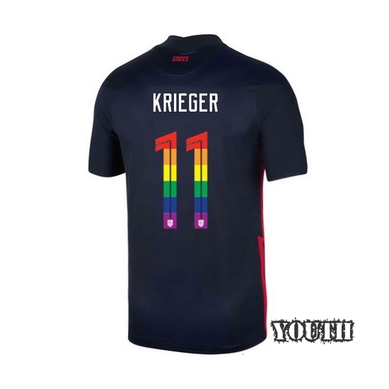 USA Away Ali Krieger 20/21 Youth Stadium PRIDE Jersey - Click Image to Close