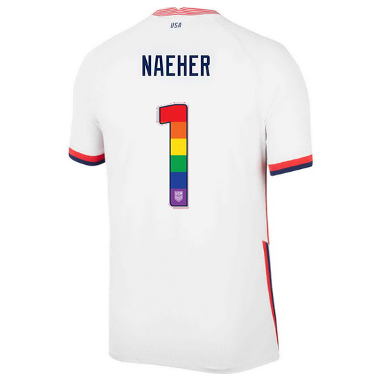 White Alyssa Naeher 2020/2021 Men's Stadium Rainbow Number Jersey