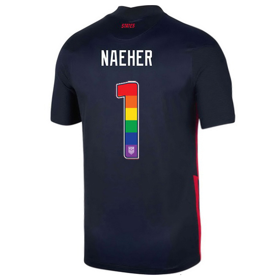 Navy Alyssa Naeher 2020/2021 Men's Stadium Rainbow Number Jersey