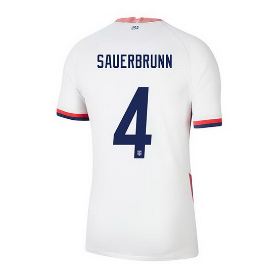 USA White Becky Sauerbrunn 2020/2021 Youth Stadium Soccer Jersey