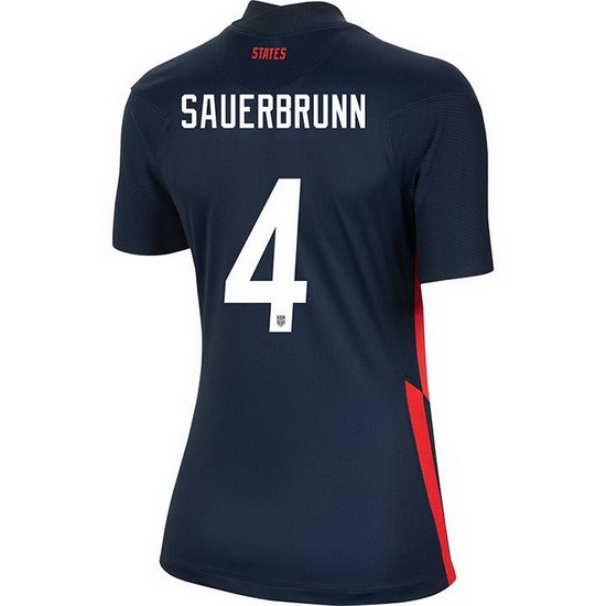 USA Away Becky Sauerbrunn 2020/21 Women's Stadium Soccer Jersey