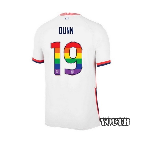 White Crystal Dunn 2020 Youth Stadium Rainbow Number Jersey