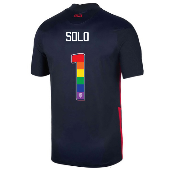 Navy Hope Solo 2020/2021 Men's Stadium Rainbow Number Jersey