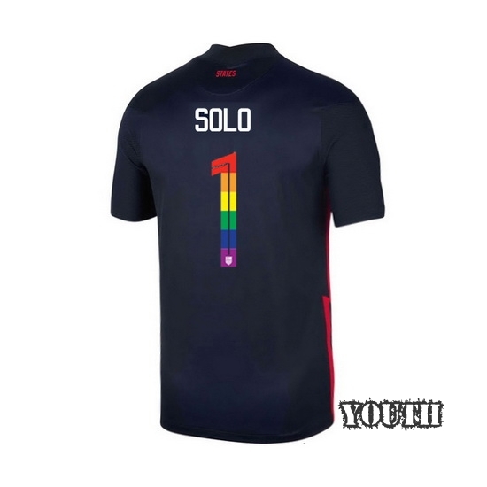 USA Away Hope Solo 20/21 Youth Stadium PRIDE Jersey