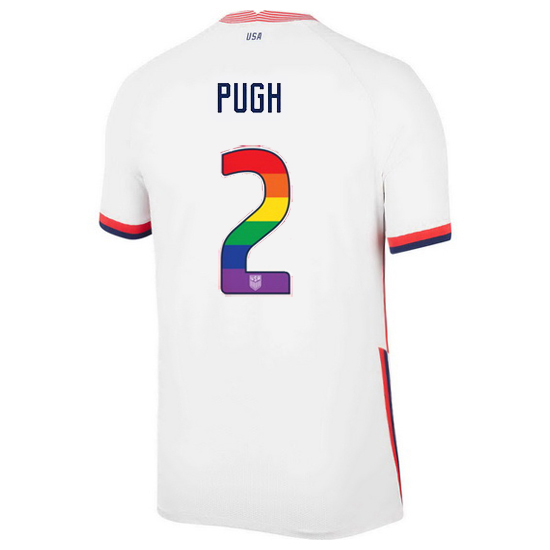 White Mallory Pugh 2020/2021 Men's Stadium Rainbow Number Jersey