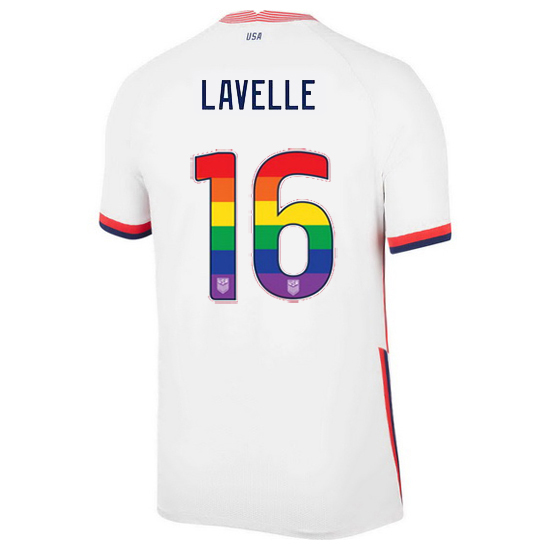 White Rose Lavelle 2020/2021 Men's Stadium Rainbow Number Jersey