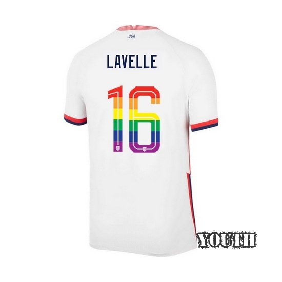 USA Home Rose Lavelle 20/21 Youth Stadium PRIDE Jersey