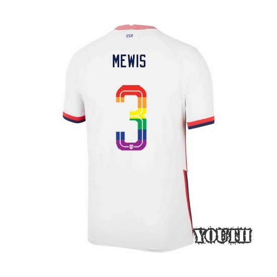 USA Home Samantha Mewis 20/21 Youth Stadium PRIDE Jersey - Click Image to Close
