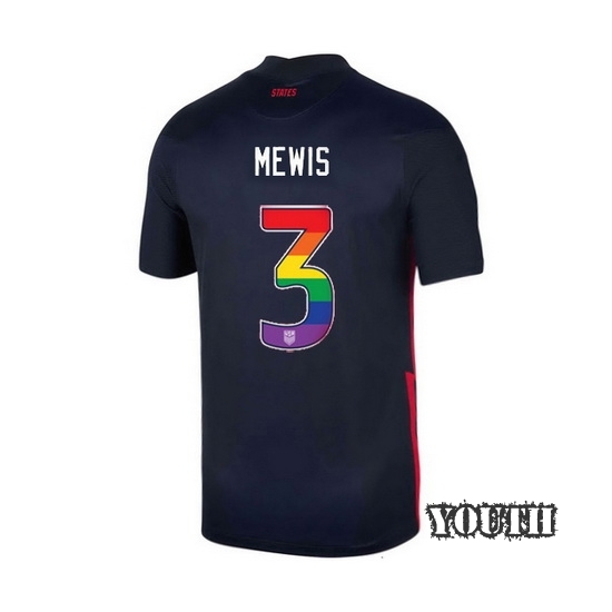 Navy Samantha Mewis 2020 Youth Stadium Rainbow Number Jersey
