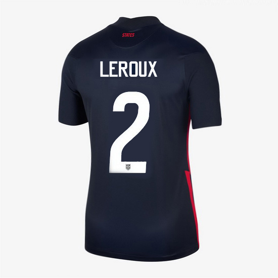 USA Away Sydney Leroux 2020/21 Women's Stadium Soccer Jersey